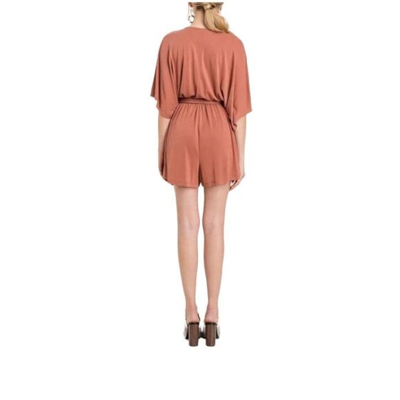 Lush Material Girl Dolman Sleeve Romper Pink Coral NWT - Picture 14 of 14